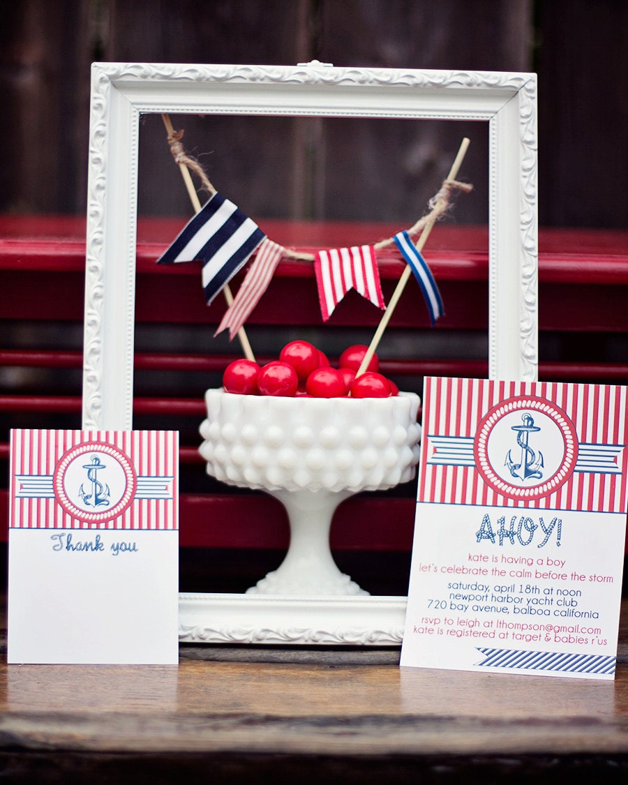 Printable Ahoy it's a Boy Baby Shower Package