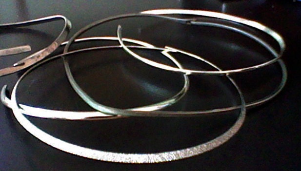 Five Vintage Silver Colored Chokers