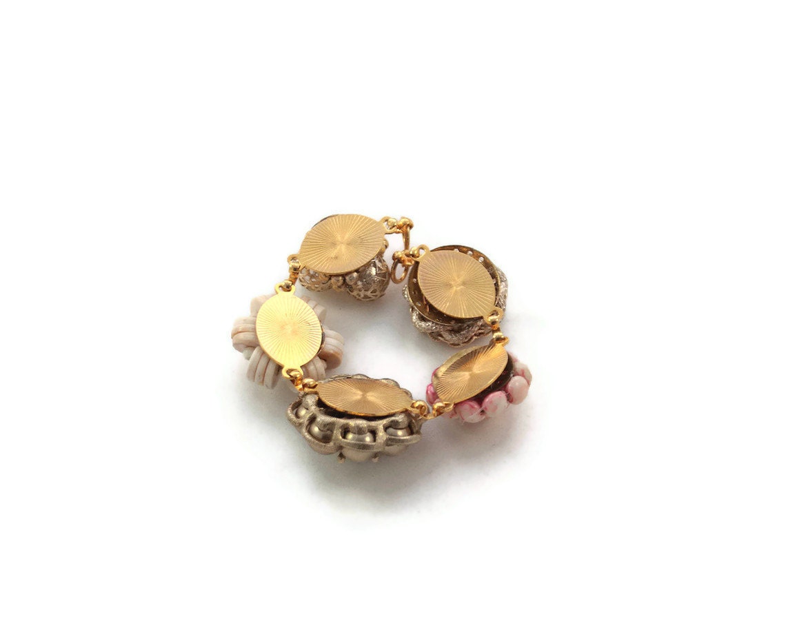 Vintage bracelet recycled FAIRY FLOSS Free worldwide shipping