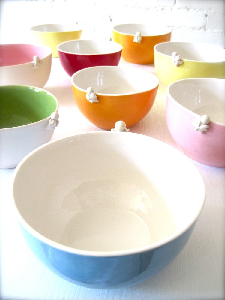 Baby Blue Happy Angel Bowl