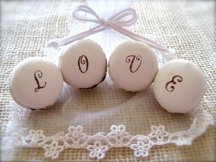 Valentines gift LOVE - Ceramic Macaron Sachet-Fragrance Object