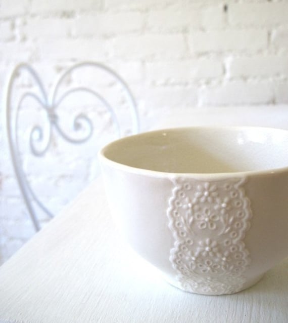 Lovely porcelain lace bowl