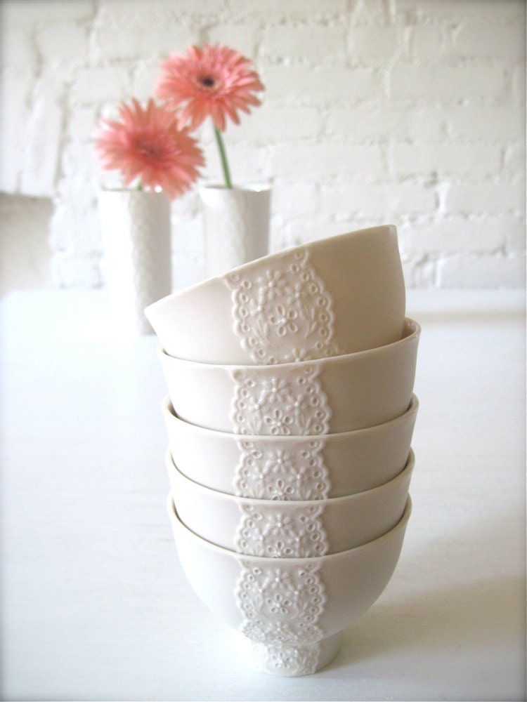 Lovely Porcelain Lace Bowl-Hideminy Lace Series