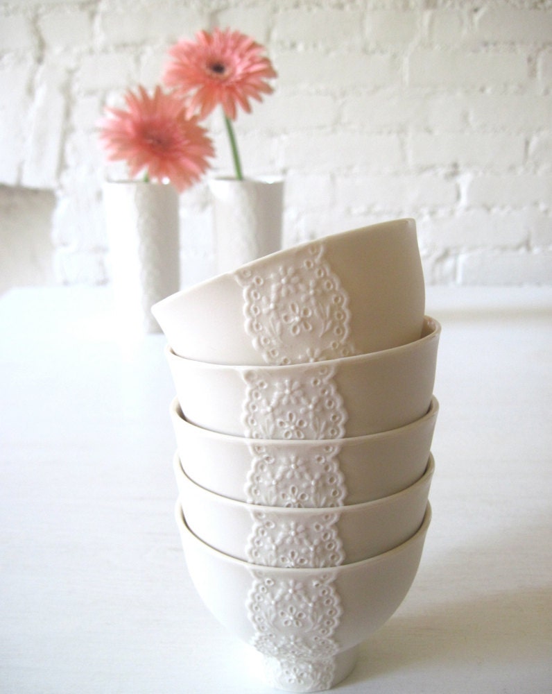 Lovely Porcelain Lace Bowl-Hideminy Lace Series