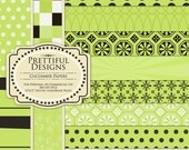 50% Off Sale INSTANT DOWNLOAD Digital Paper Pack - Cucumber (41)