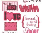 50% Off Sale Clip Art Valentine Word Art Digital Scrapbooking Instant Download Be My Valentine (213) Il_170x135