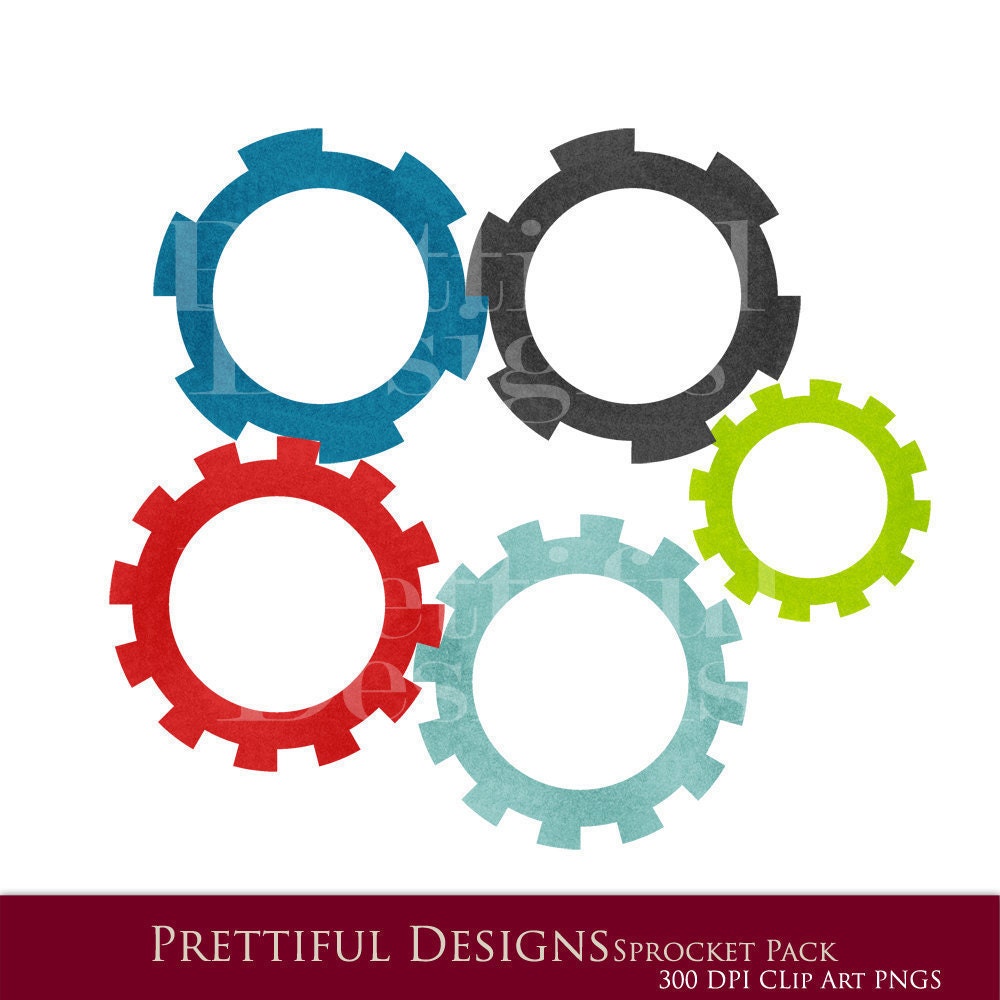 50% Off Sale Robot Clip Art - Sprockets and Gears - Personal And Commercial Use (255) Il_170x135