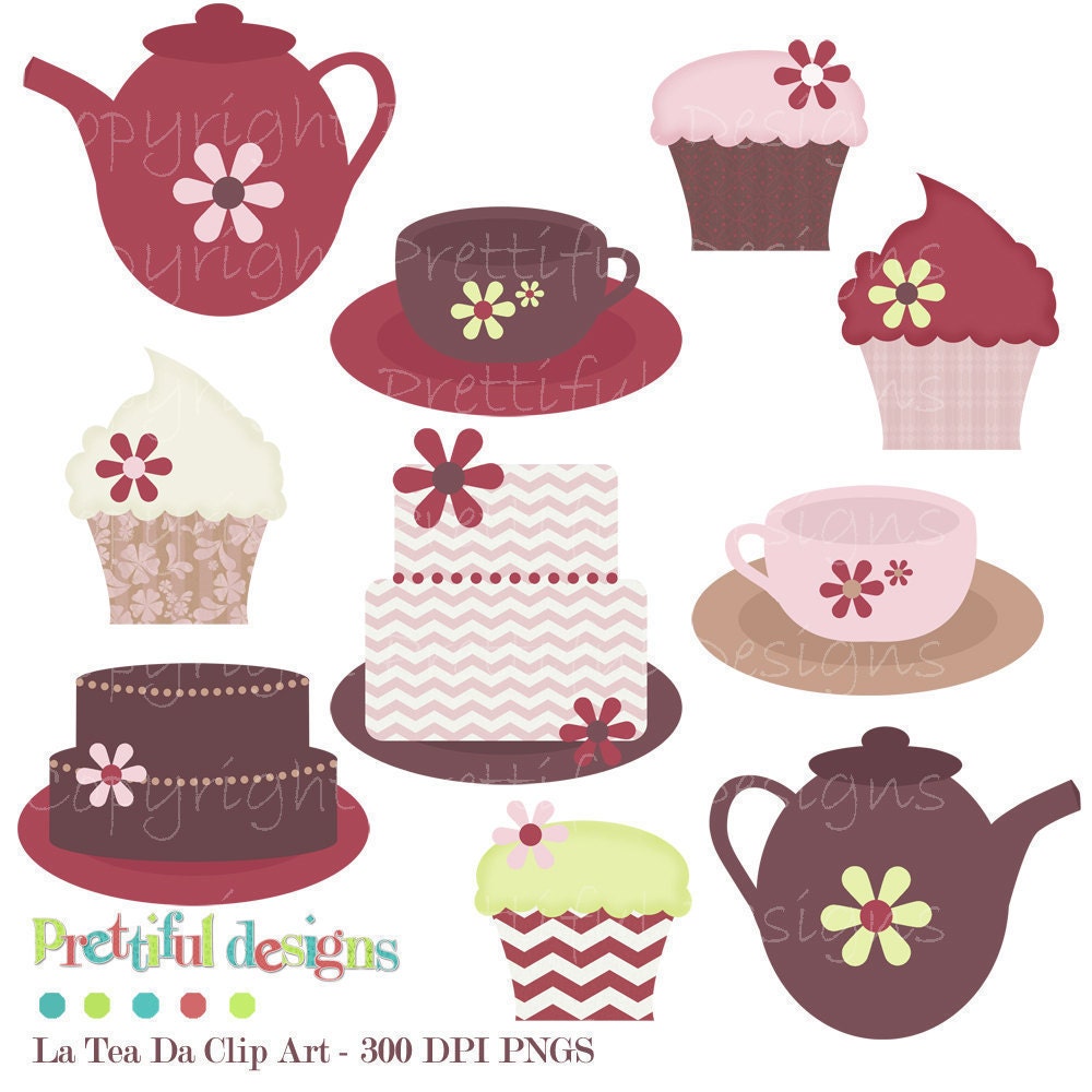 50% OFF SALE La Tea Da Clip Art - Personal or Commercial Use (147) Il_570xn