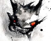 No094 Gengar - Matte Print - 8"x11"