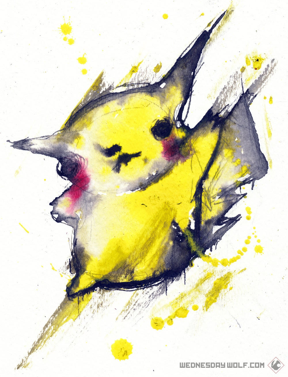 No025 Pikachu - Matte Print - 8"x11"