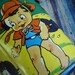 1950s US Metal Toys Big Eye Children at the Beach Sand Pail