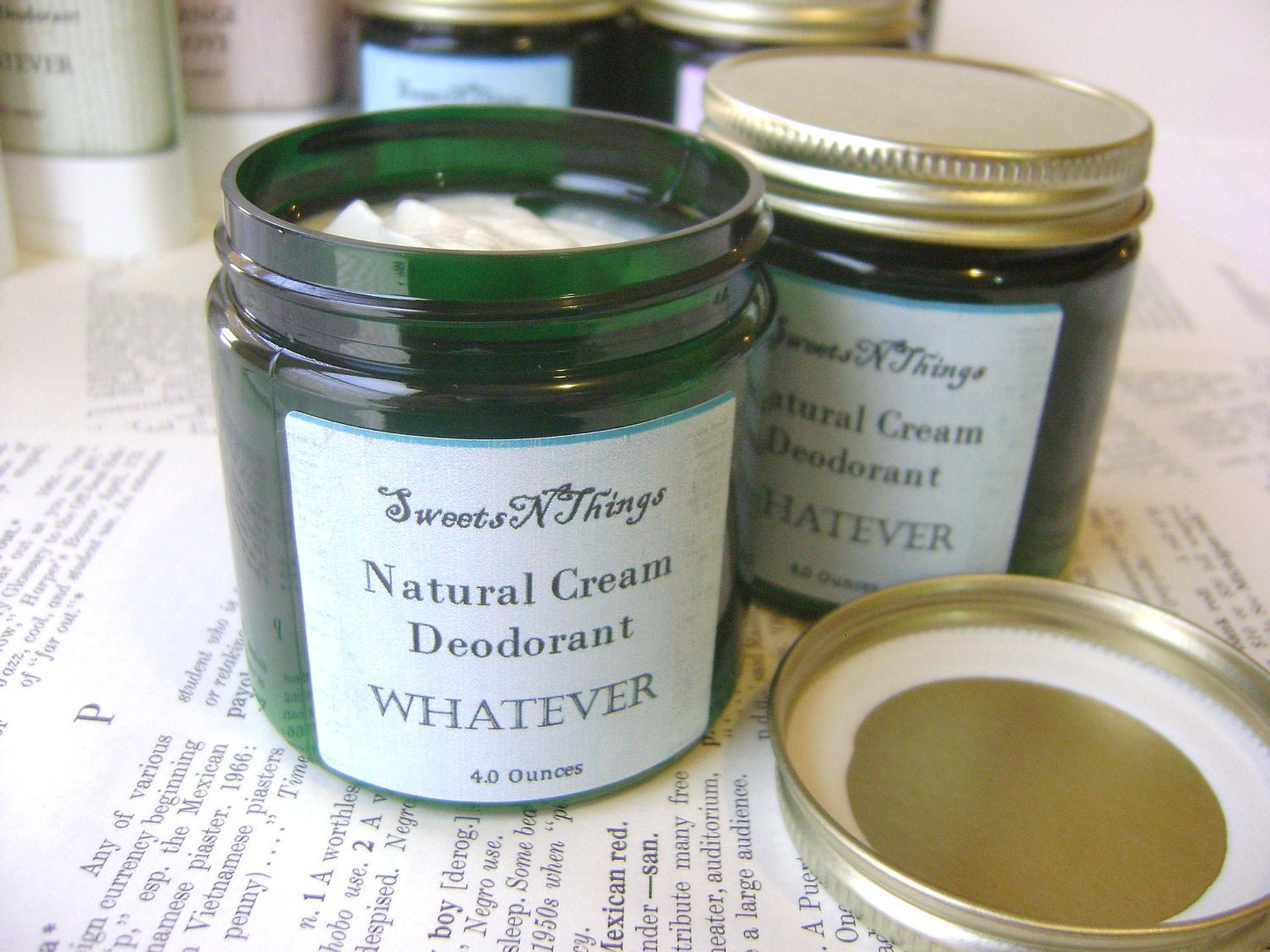 Natural Cream Deodorant, Pick Your Scent