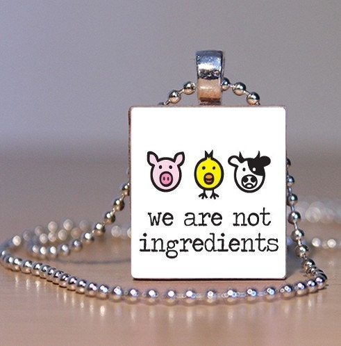 Vegan / Vegetarian Series (VG6) Scrabble Tile Pendant - Buy 2 Get 1 FREE