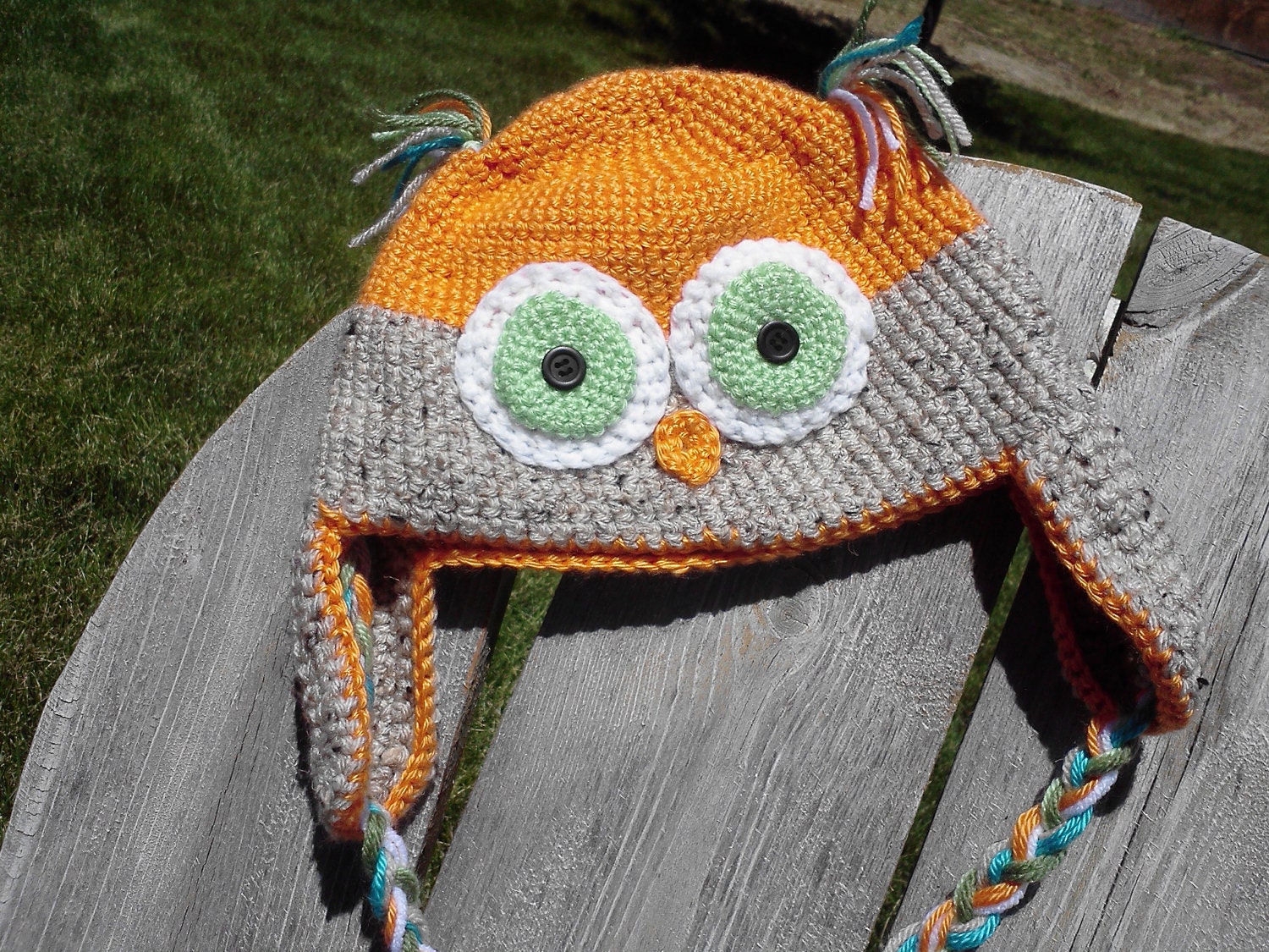 Made to Order - Crochet Owl Earflap Hat - Photography Prop