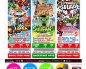 Super Hero Birthday Party Invitations - Free Custom Thank You Card- FREE Rush Service