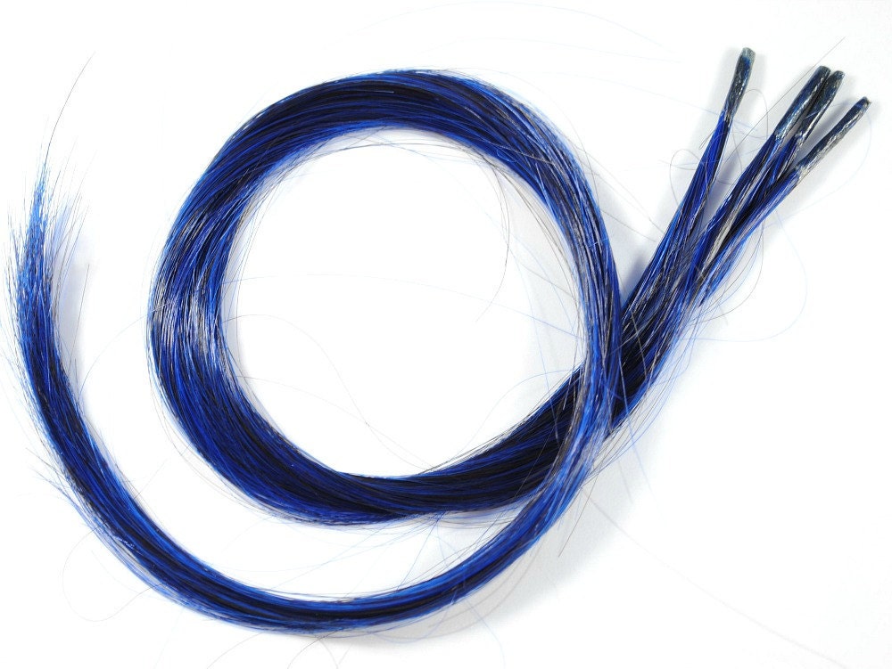 Blue/Black // I tip Fusion Extensions / Pre-bonded Keratin