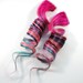 Sugar Crystals / Human Hair Extension - Clip In / Purple Pink Blue / Long Tie Dye Colored Hair