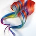 Mango Mambo / Human Hair Extension / Orange Blue Green Yellow Pink Purple / Long Tie Dye Colored Hair