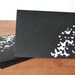 black envelopes set of five: flying butterflies