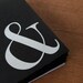 black stationery set: & ampersand envelopes and writing paper