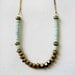 RESERVED Mint brass necklace