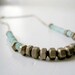 RESERVED Mint brass necklace