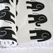 SALE 20% OFF Baby Blanket Ele the Elephant Black and White and Snow White Minky Bubble Dot