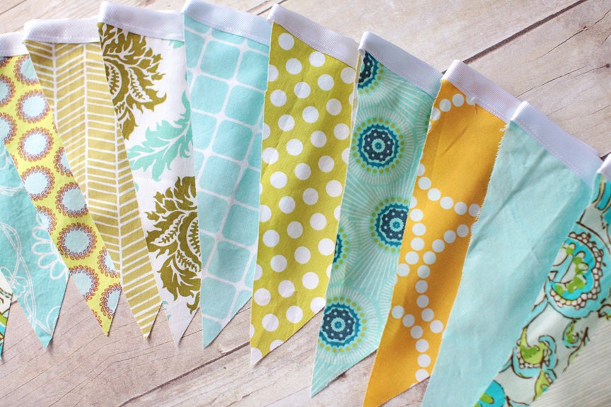 Bunting Flag, Spring Colors, Photo Prop, Wedding, Celebration Flag