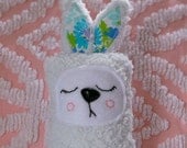 Sweet Icy Blue Fuzzy Bunny Ready to Ship