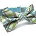 Plaid Bowtie Dog Collar- Silver Stud