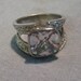 Stunning Vintage Sterling Silver Cubic Zirconium and Rhinestones Ladies Ring Fancy Cut Size 7