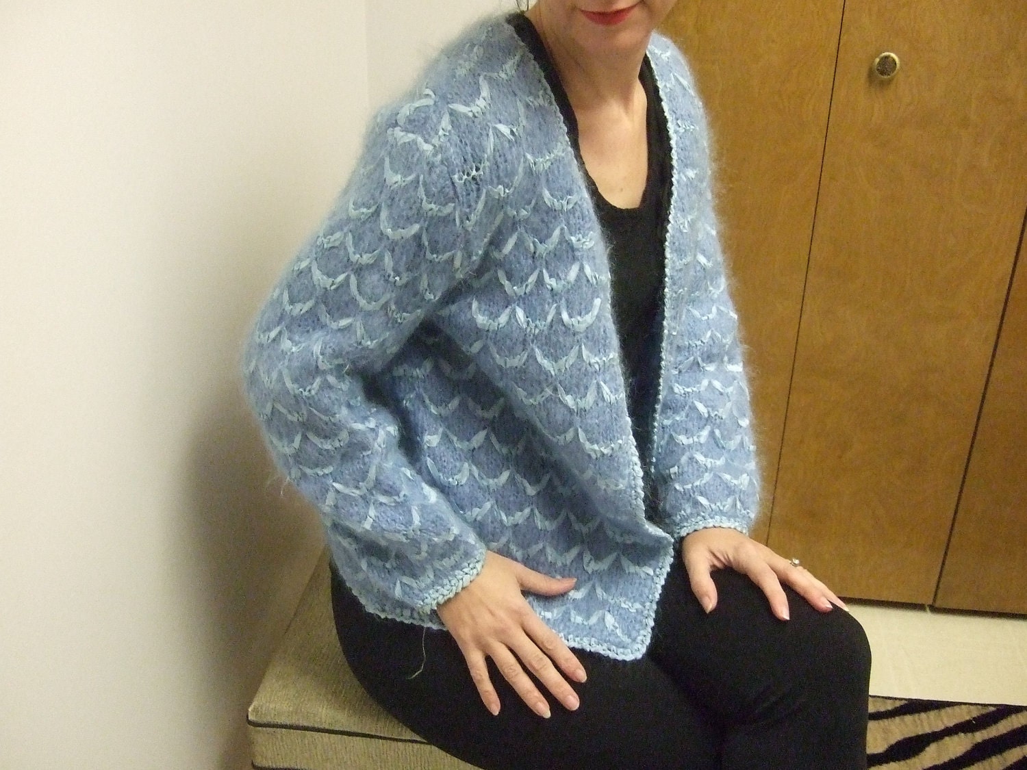 My Blue Valentine Vintage Mohair Beribboned Sweater SALE