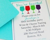 Adult Birthday Invitations Wine Party
