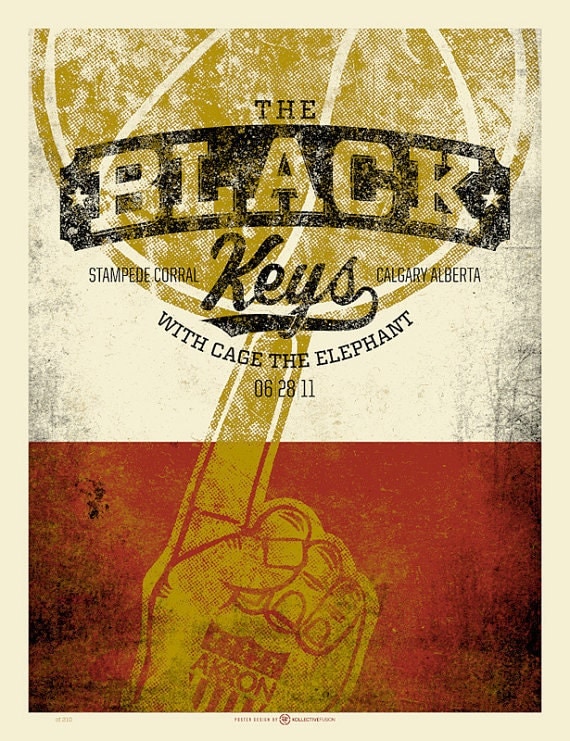Black Keys Calgary screen printed poster