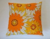 Vintage Vera Neumann linen floral napkin pillow