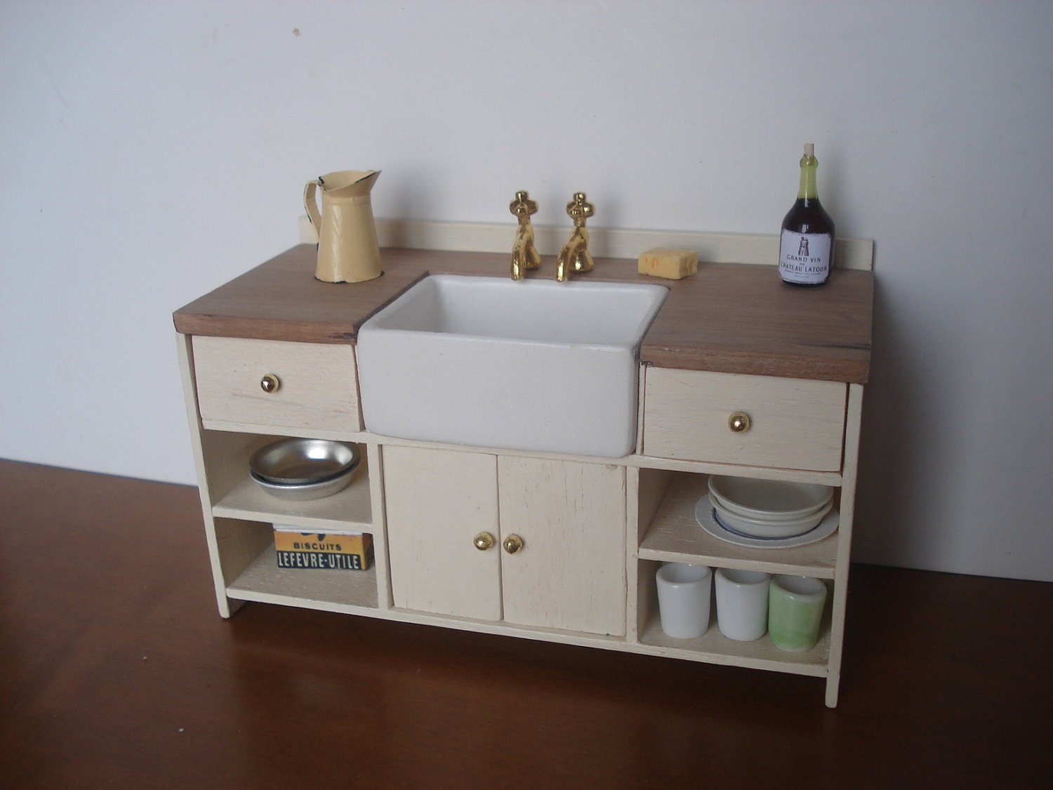 Items similar to Miniature kitchen sink cabinet on Etsy