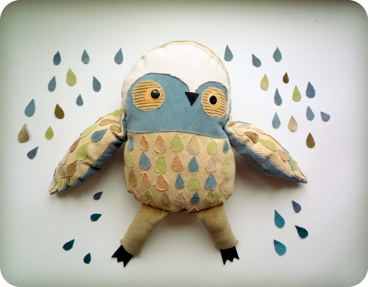 Marcus Big Owl, soft art toy creature by Wassupbrothers.