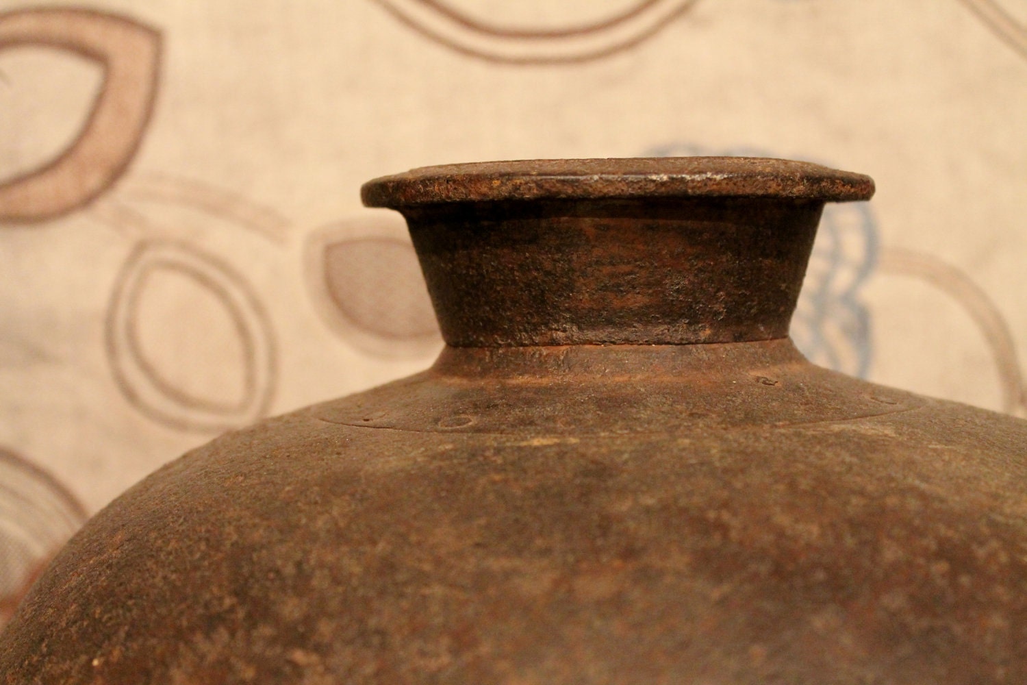 Antique Rusted Iron Pot