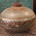 Reserved for Jon Cyber Monday SALE Vintage Distressed Metal Pot/Vase/Urn