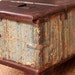 RESERVED for JANE Reclaimed Wood Coffee Table Storage Trunk Rustic Red Green