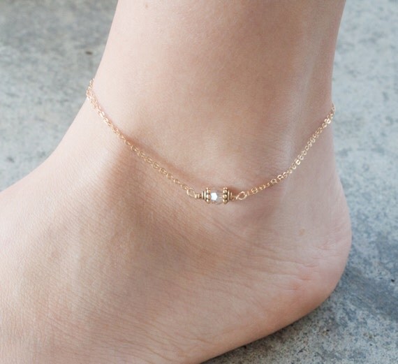 Gold chain anklet-14k gold filled
