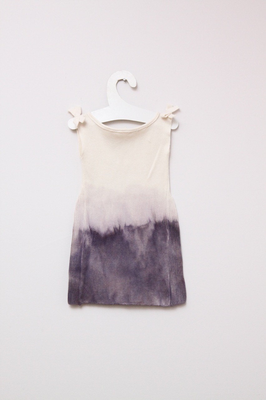 Indigo Organic Cotton Baby Dress Natural Dyed 9 to 18 months