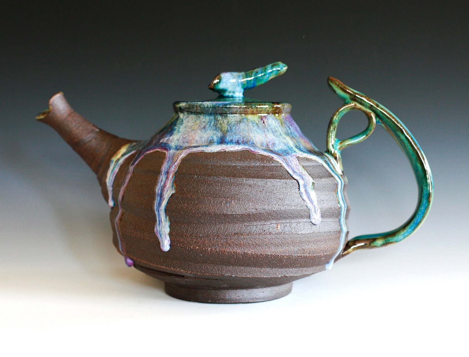 Moon Teapot, Handmade Stoneware Teapot, Large Ceramic Teapot, holds 88 oz