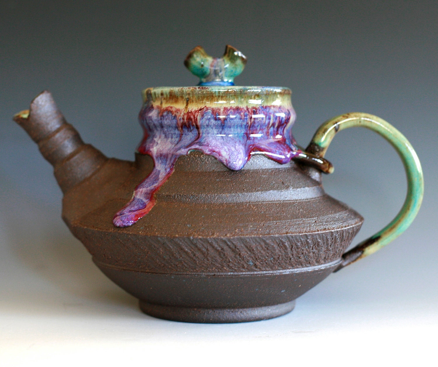 Sakura, Cherry Blossom Teapot, Handmade Stoneware Teapot