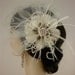 Bridal Feather Fascinator, Bridal Fascinator, Feather Fascinator, Fascinator, Hair Clip, Wedding Veil, Bridal Veil