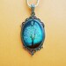 Sapphire Wind -- Wearable Art Cameo Necklace-Valentine's Gift