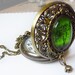 Emerald Bewitched -- Wearable Art Pocket watch necklace