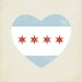 Chicago Flag Heart 8x10 Art Print