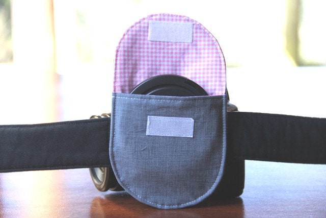 Camera Strap Lens Cap Pocket - holds up to 77mm