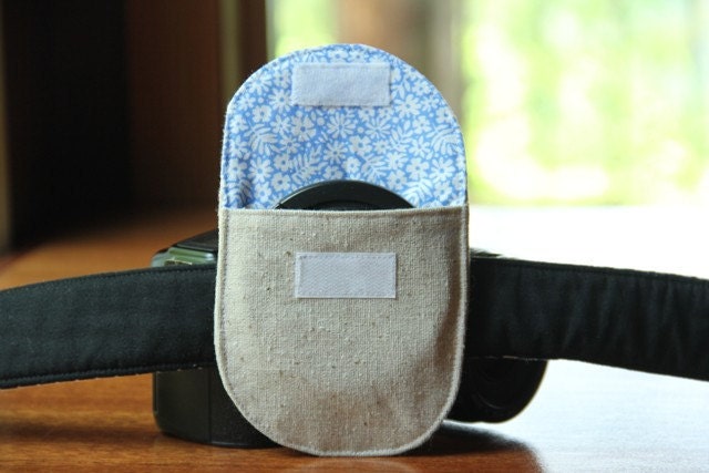 Camera Strap Lens Cap Pocket - holds up to 77mm